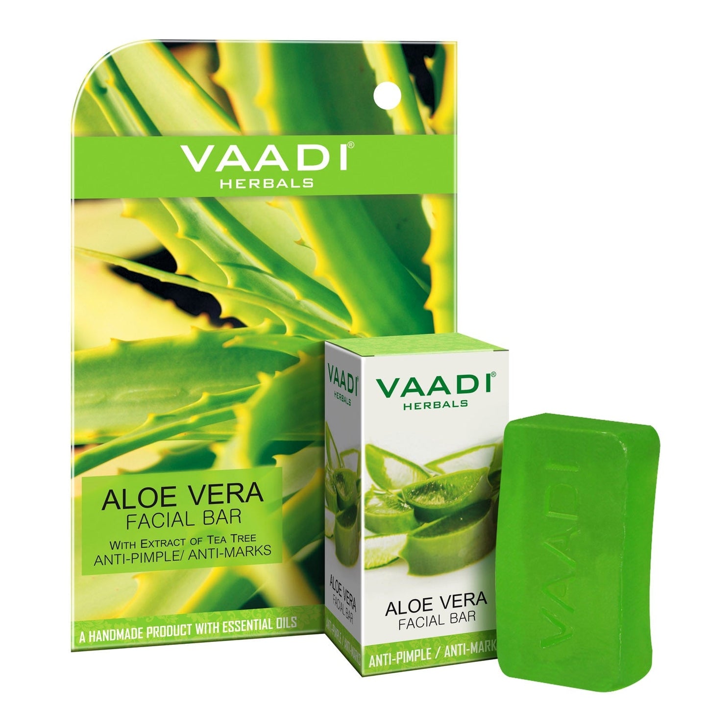 Aloe Vera Facial Bar with Tea Tree and Honey - Reduces Acne (25 gms/0.9 oz)