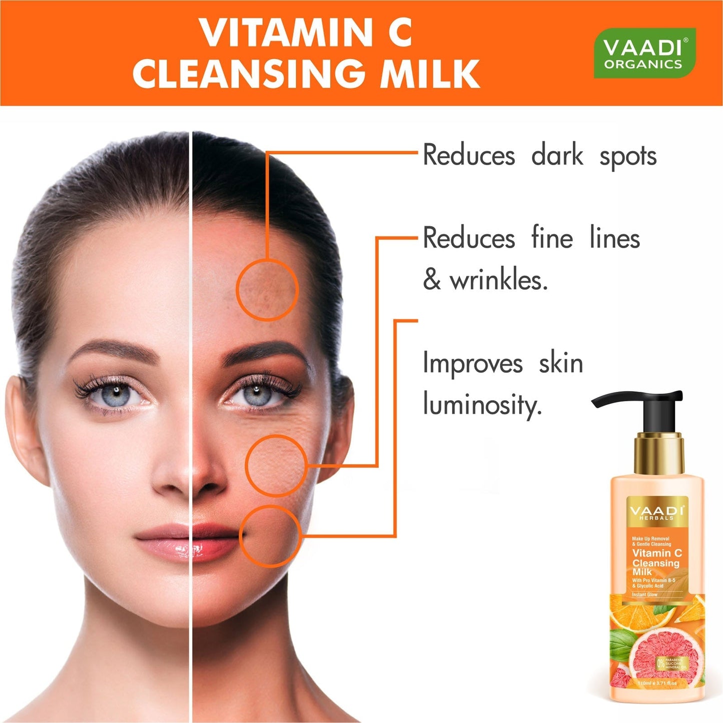 Vitamin C Cleansing Milk with Pro Vitamin B-5 & Glycolic Acid (110 ml/4 fl oz)