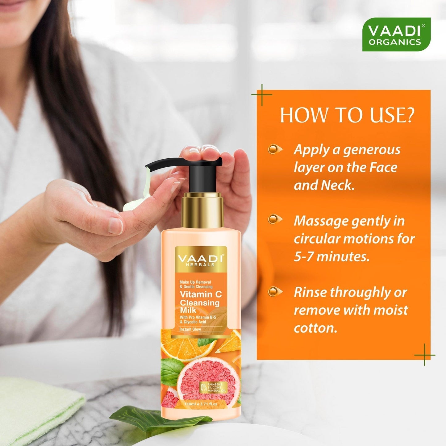 Vitamin C Cleansing Milk with Pro Vitamin B-5 & Glycolic Acid (110 ml/4 fl oz)