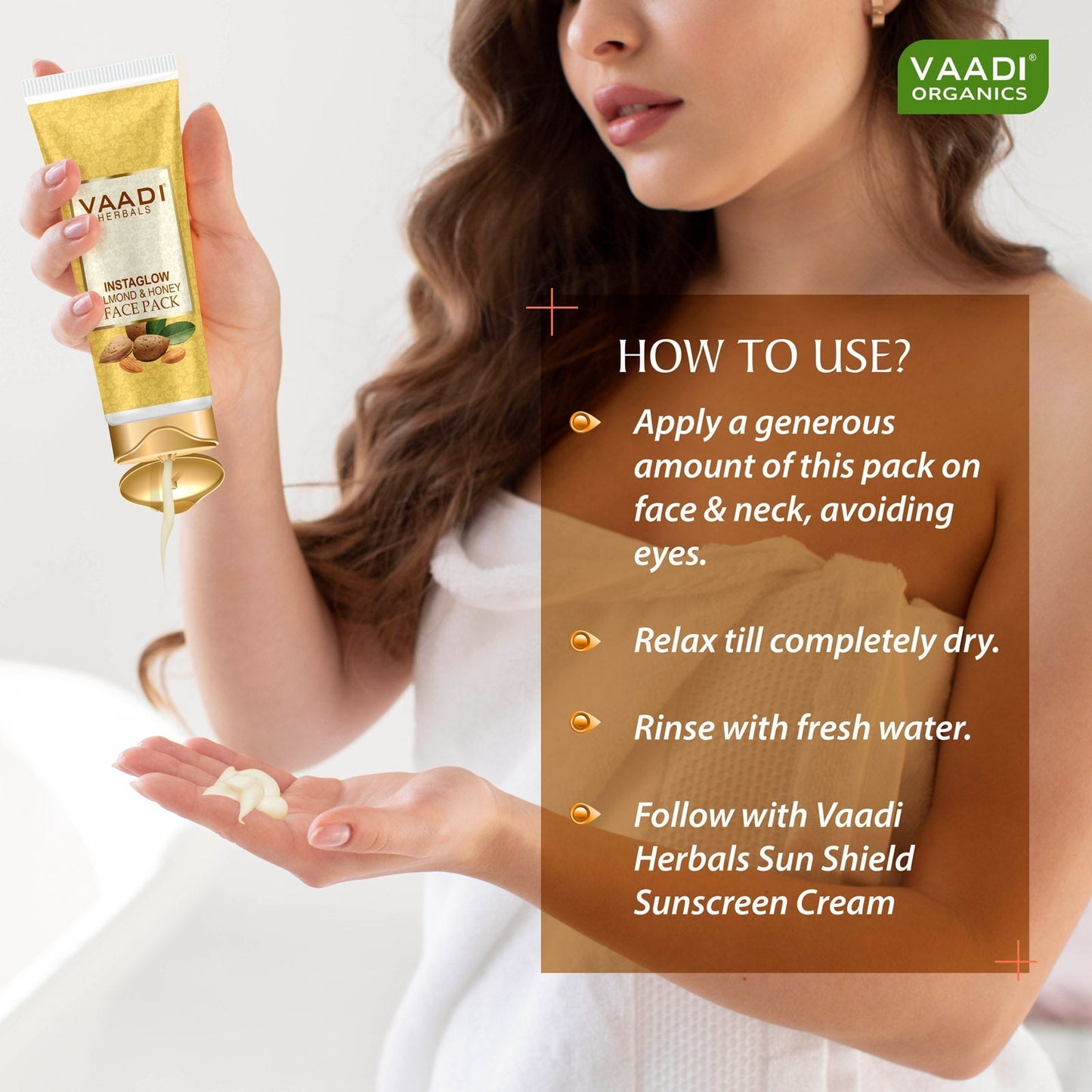 InstaGlow Face Pack with Almond & Honey - Reduces Pigmentation - Gives Instant Glow (120 gms /4.3 oz) - Clearance