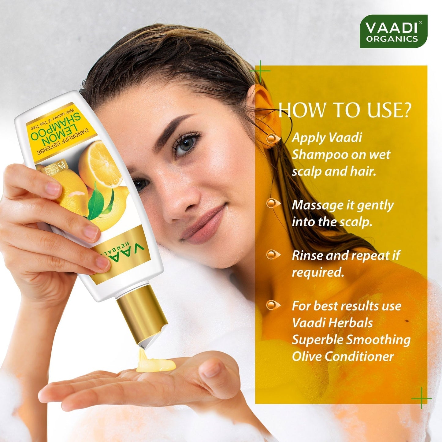 Dandruff Defense Organic Lemon Shampoo with Tea Tree Extract (350 ml/ 12 fl oz)