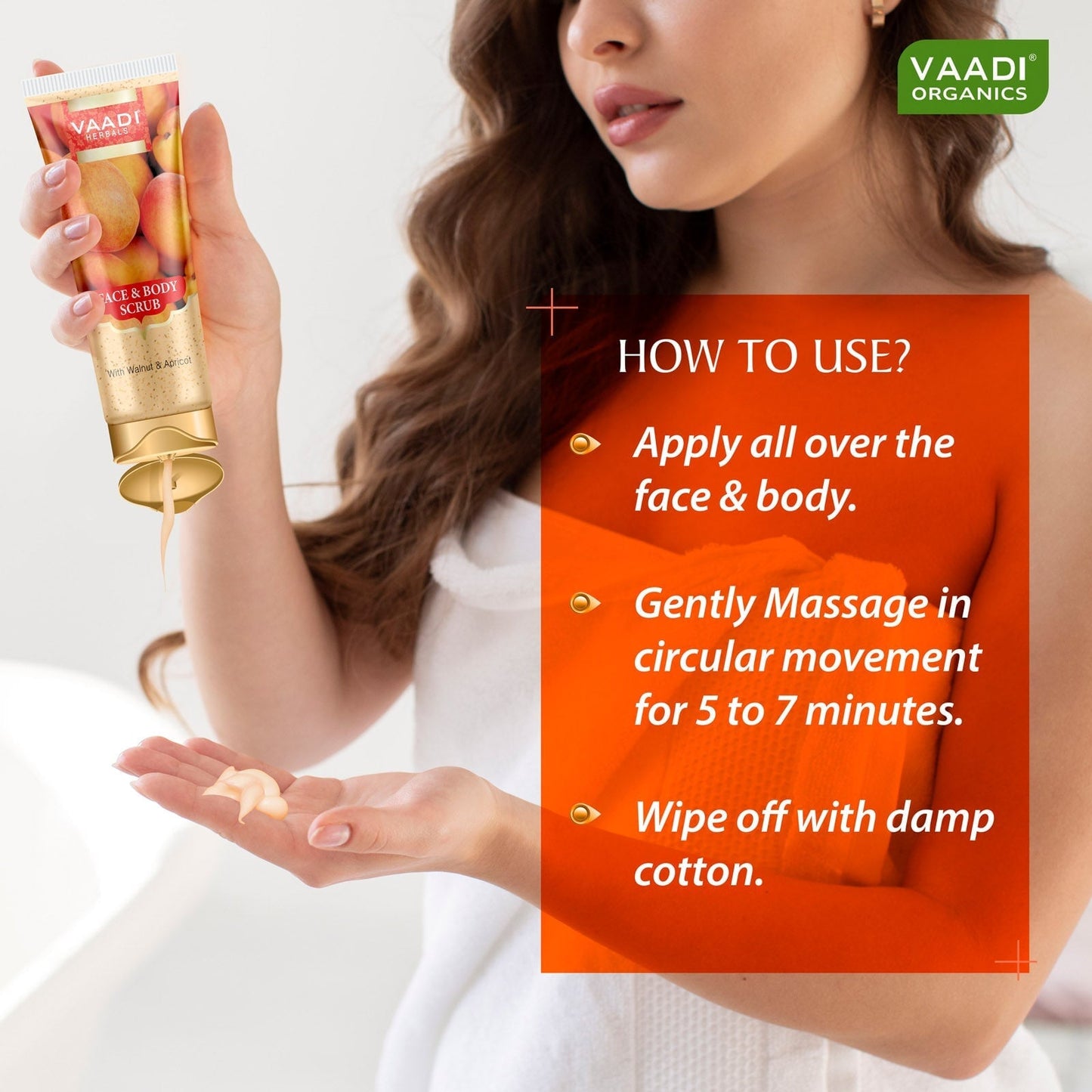Face & Body Scrub with Walnut & Apricot - Exfoliates & Unclogs Pores (110 gms / 4 oz)