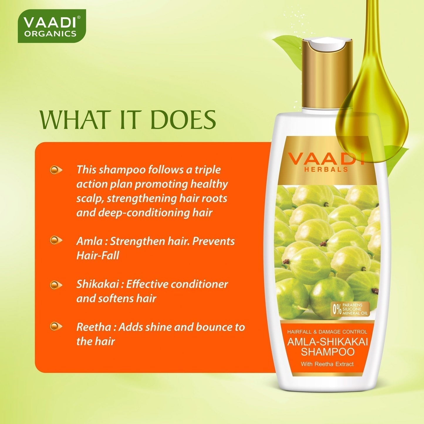Hairfall & Damage Control Organic Gooseberry Shampoo - Corn Rose Conditioner (2 x 350 ml / 12 fl oz)