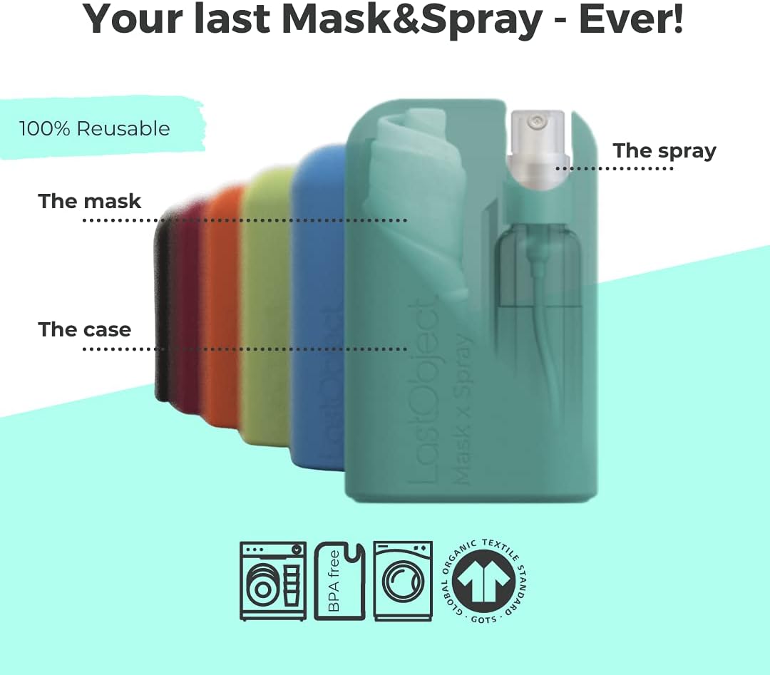 LastObject LastMask Reusable Zero-Waste 3-Layers Face Mask & Spray Kit