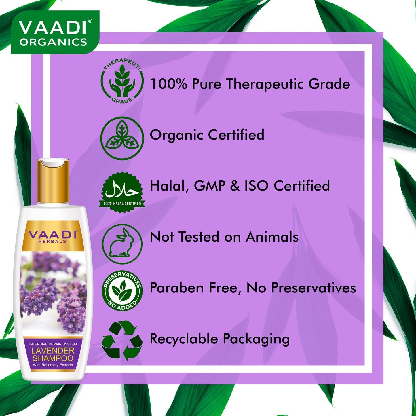 Intensive Repair Organic Lavender Shampoo with Rosemary Extract (350 ml/ 12 fl oz)