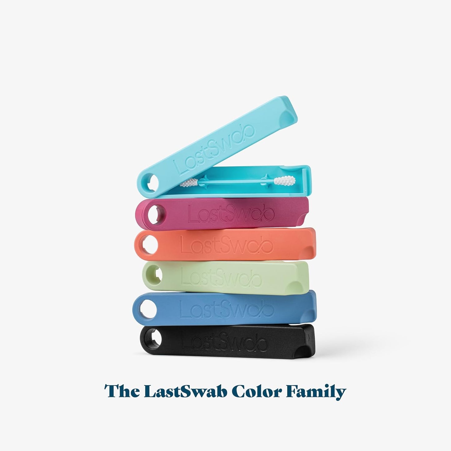 LastSwab® Reusable Cotton Swabs for Gentle & Eco-Friendly Beauty Routines - The Sustainable Alternative to Single-Use Q Tips - Zero Waste & Easy to Clean - Comes with a Travel Case Holder (Red)