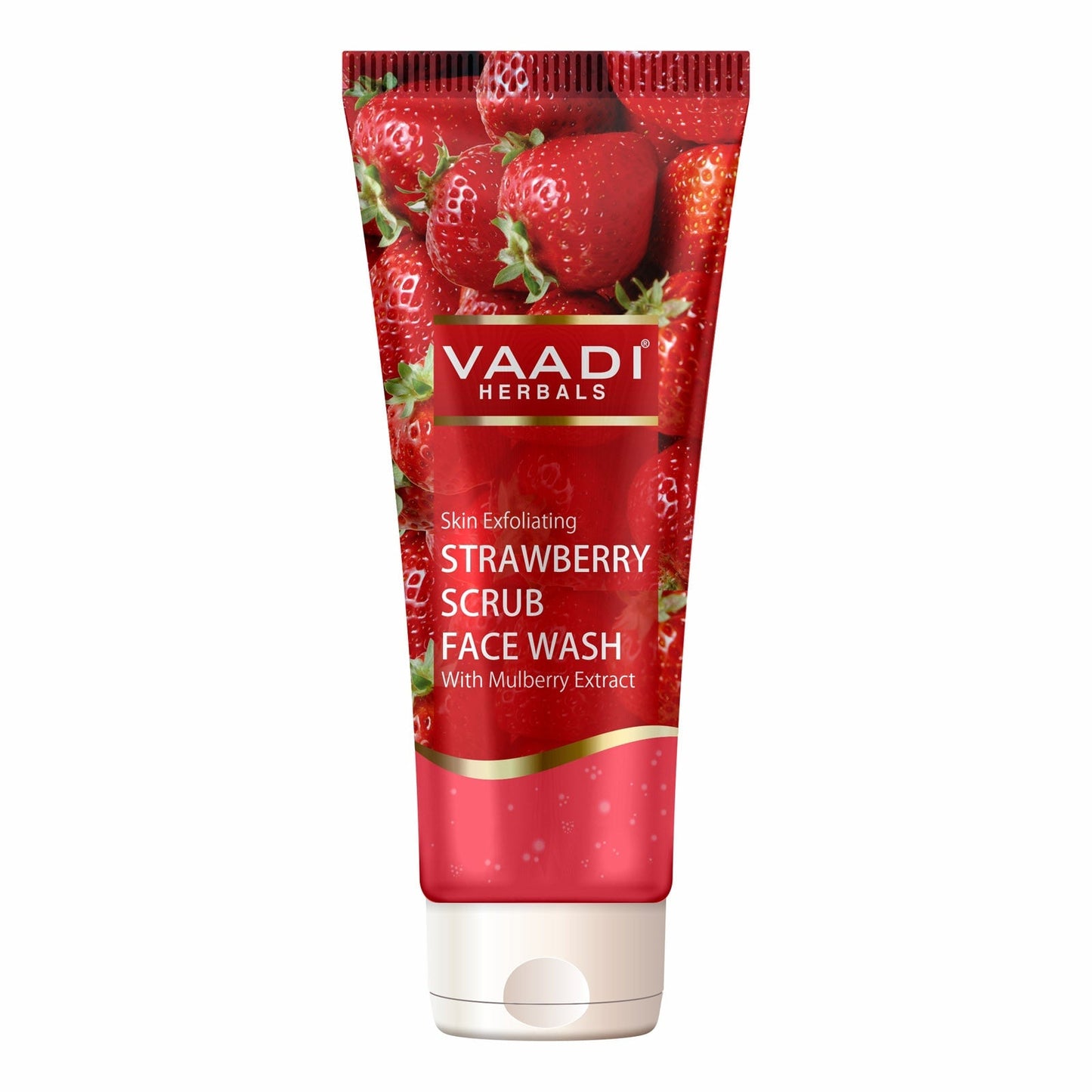 Skin Exfoliating Organic Strawberry Scrub Face Wash with Mulberry Extract (60ml/ 21.1 fl oz)