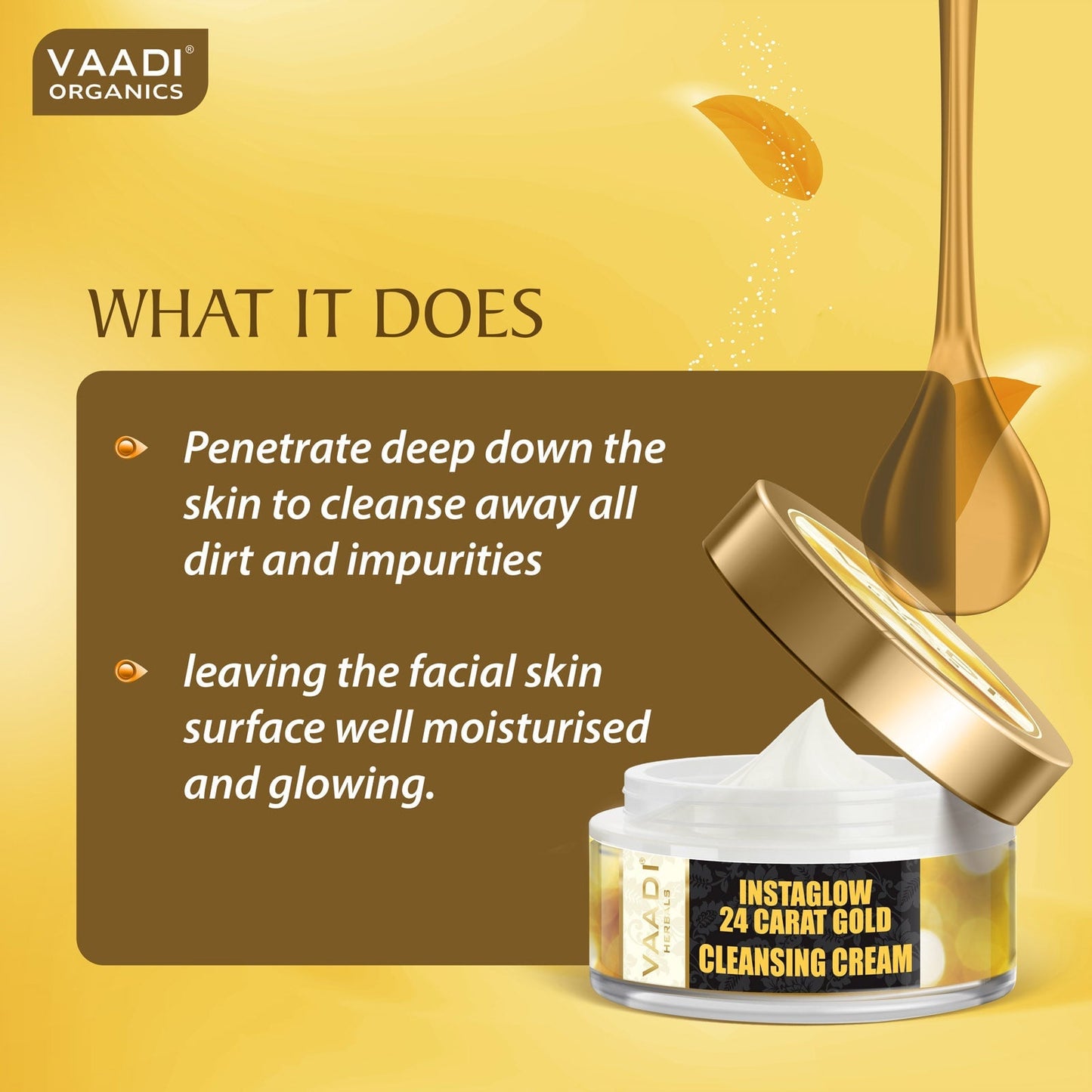 24 Carat Gold Cleansing Cream with Marigold & Wheatgerm Oil - Clears Skin Oil (50 gms / 2oz)