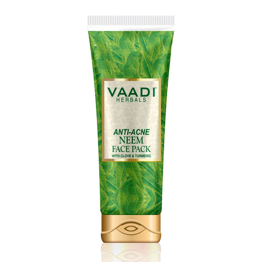 Neem Face Pack with Clove & Turmeric - Removes Acne and Pigmentation Marks - Clears Impurities and Soothes Skin (120 gms / 4.3 oz)
