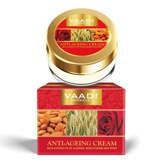 Anti Ageing Cream with Almond, Wheatgerm - Boosts Collagen & Delays Wrinkles - Keeps Skin Soft & Youthful ( 30 gms / 1.1 oz)