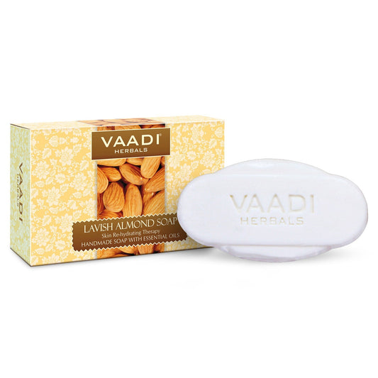 Rehydrating Organic Lavish Almond Soap with Honey & Aloe Vera - Improves Complexion (75 gms/2.7 oz)