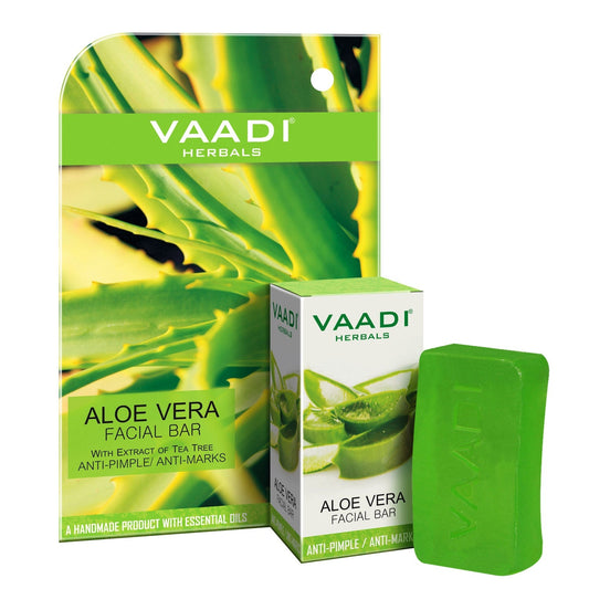 Aloe Vera Facial Bar with Tea Tree and Honey - Reduces Acne (25 gms/0.9 oz)