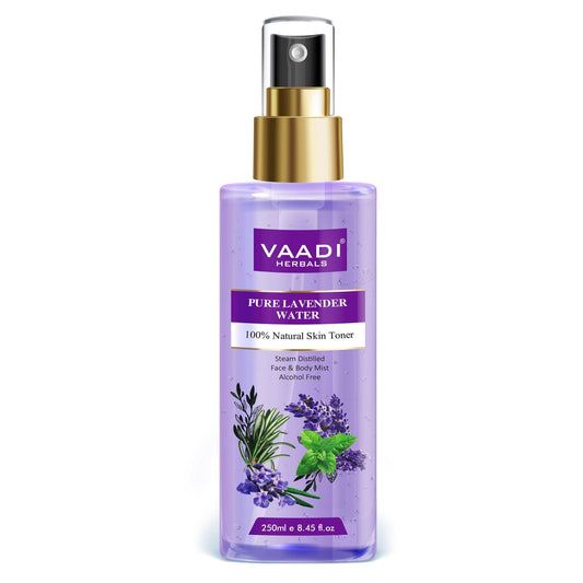Pack of 2 Skin Toners - Lavender Water and Aloe Vera & Cucumber Mist - 100% Natural & Pure (2 x 250 ml / 8.5 fl oz)