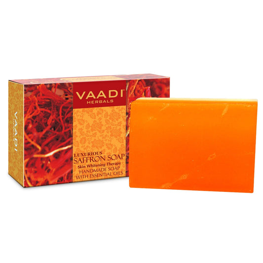 Luxurious Organic Saffron Soap - Skin Restoration Therapy - Evens Skin Tone (75 gms / 2.7 oz)