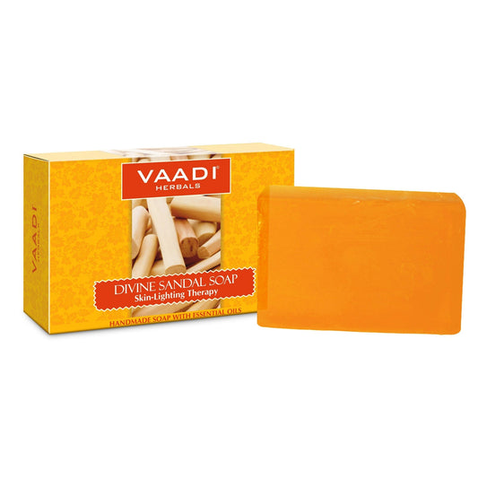Organic Divine Sandal Soap with Turmeric - Skin Brightening Therapy (75 gms / 2.7 oz)