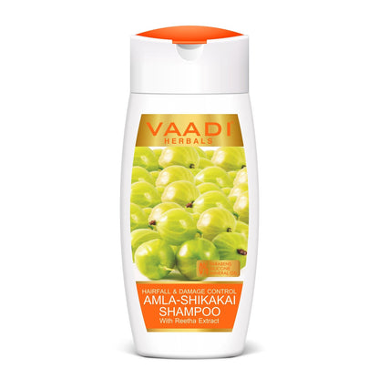 Hairfall & Damage Control Organic Shampoo (Indian Gooseberry Extract) (3 x 110 ml/4 fl oz)