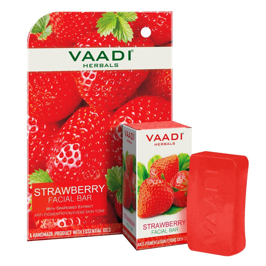 Strawberry Facial Bar with Grapeseed Extract - Anti Ageing (25 gms/0.9 oz)