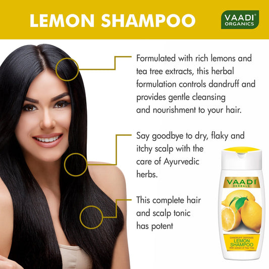 Dandruff Defense Organic Lemon Shampoo with Tea Tree Extract (110 m/ 4 fl oz)