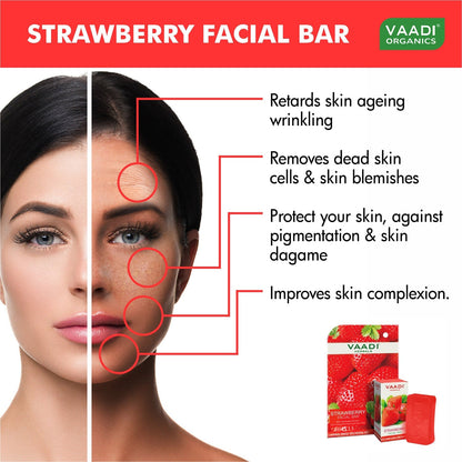 Strawberry Facial Bar with Grapeseed Extract - Anti Ageing (25 gms/0.9 oz)