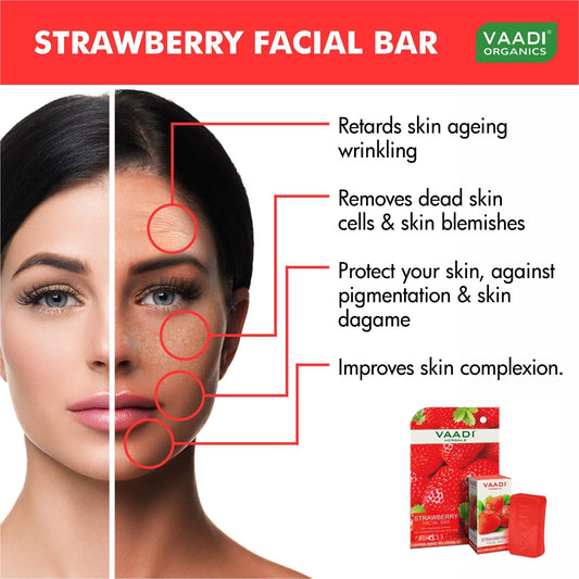 Strawberry Facial Bar with Grapeseed Extract - Anti Ageing (25 gms/0.9 oz)