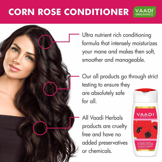 Ultra Nutrient Organic Rich Corn Rose Conditioner with Hibiscus Extract (3 x 110ml / 4 fl oz)