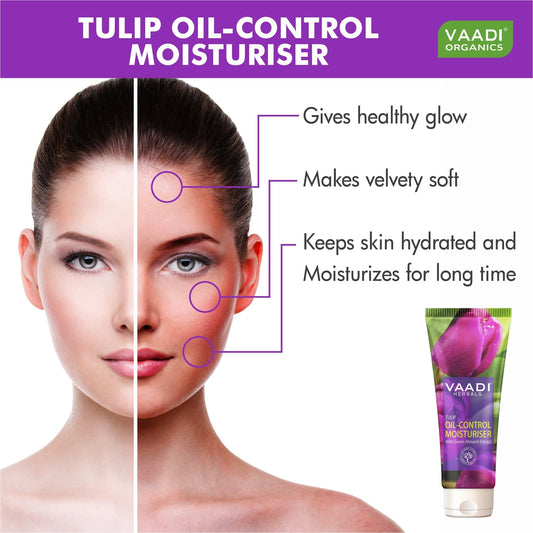 Tulip Oil Control Moisturiser with Green Almond Extract (60 ml/ 2.1 fl oz)
