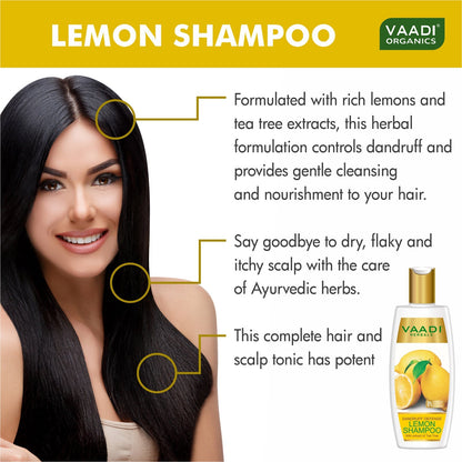 Dandruff Defense Organic Lemon Shampoo with Tea Tree Extract (350 ml/ 12 fl oz)