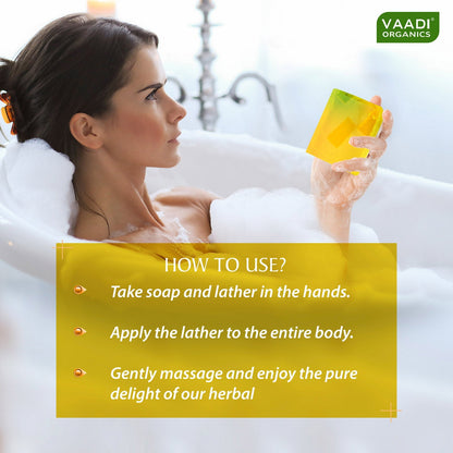 Refreshing Organic Lemon & Basil Soap - Tones & Brightens Skin (6 x 75 gms / 2.7 oz)