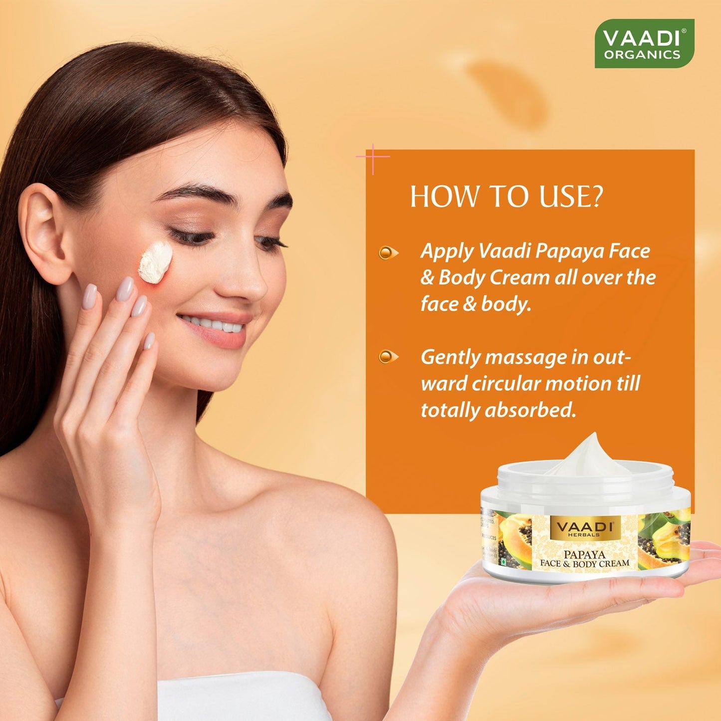 Papaya Face & Body Cream - Maintains Skin Elasticity - Keeps Skin Youthful (150 gms/ 5.3 oz)