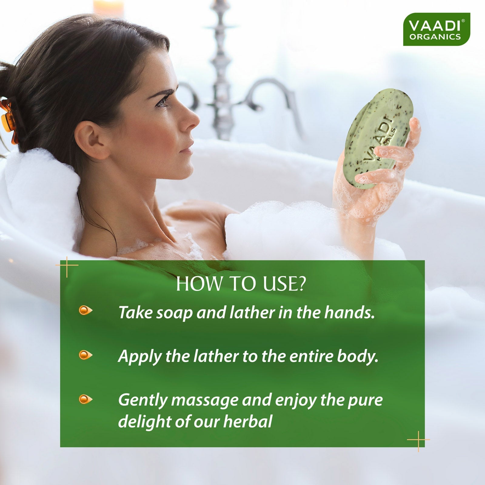 Organic Neem Soap with Pure Neem Leaves (Anti Bacterial) - Detoxifies Skin (75 gms / 2.7 oz)