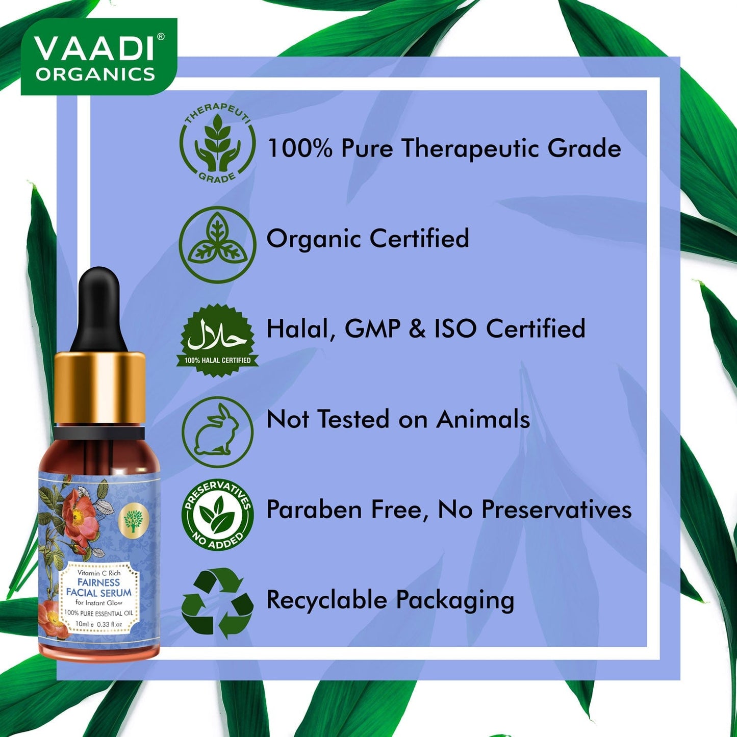 Vitamin C Facial Serum - Brightens Skin, Protects from Sun Damage (10 ml/ 0.33 oz)