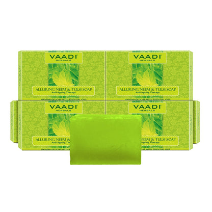 Organic Anti Bacterial Neem Tulsi Soap (6 x 75 gms / 2.7 oz)