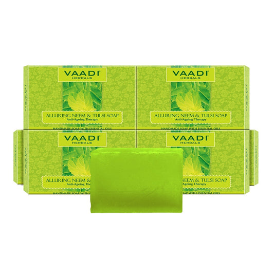 Organic Anti Bacterial Neem Tulsi Soap (6 x 75 gms / 2.7 oz)