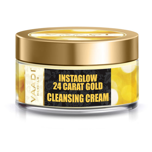 24 Carat Gold Cleansing Cream with Marigold & Wheatgerm Oil - Clears Skin Oil (50 gms / 2oz)