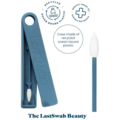 LastSwab® Reusable Cotton Swabs for Gentle & Eco-Friendly Beauty Routines - The Sustainable Alternative to Single-Use Q Tips - Zero Waste & Easy to Clean - Comes with a Travel Case Holder (Red)