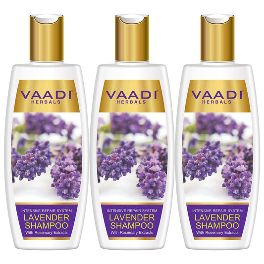 Intensive Repair Organic Lavender Shampoo with Rosemary Extract (3 x 350 ml/ 12 fl oz)