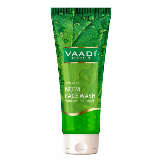 Anti Acne Anti-Bacterial Organic Neem Face Wash with Tea Tree Extract (60 ml/2.1 fl oz)