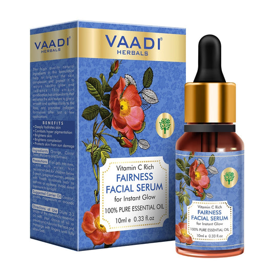 Organic Vitamin C Facial Serum - Brightens Skin, Protects from Sun Damage (10 ml/ 0.33 oz)