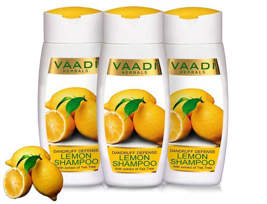 Dandruff Defense Organic Lemon Shampoo with Tea Tree Extract (3 x 110 ml/ 4 fl oz)